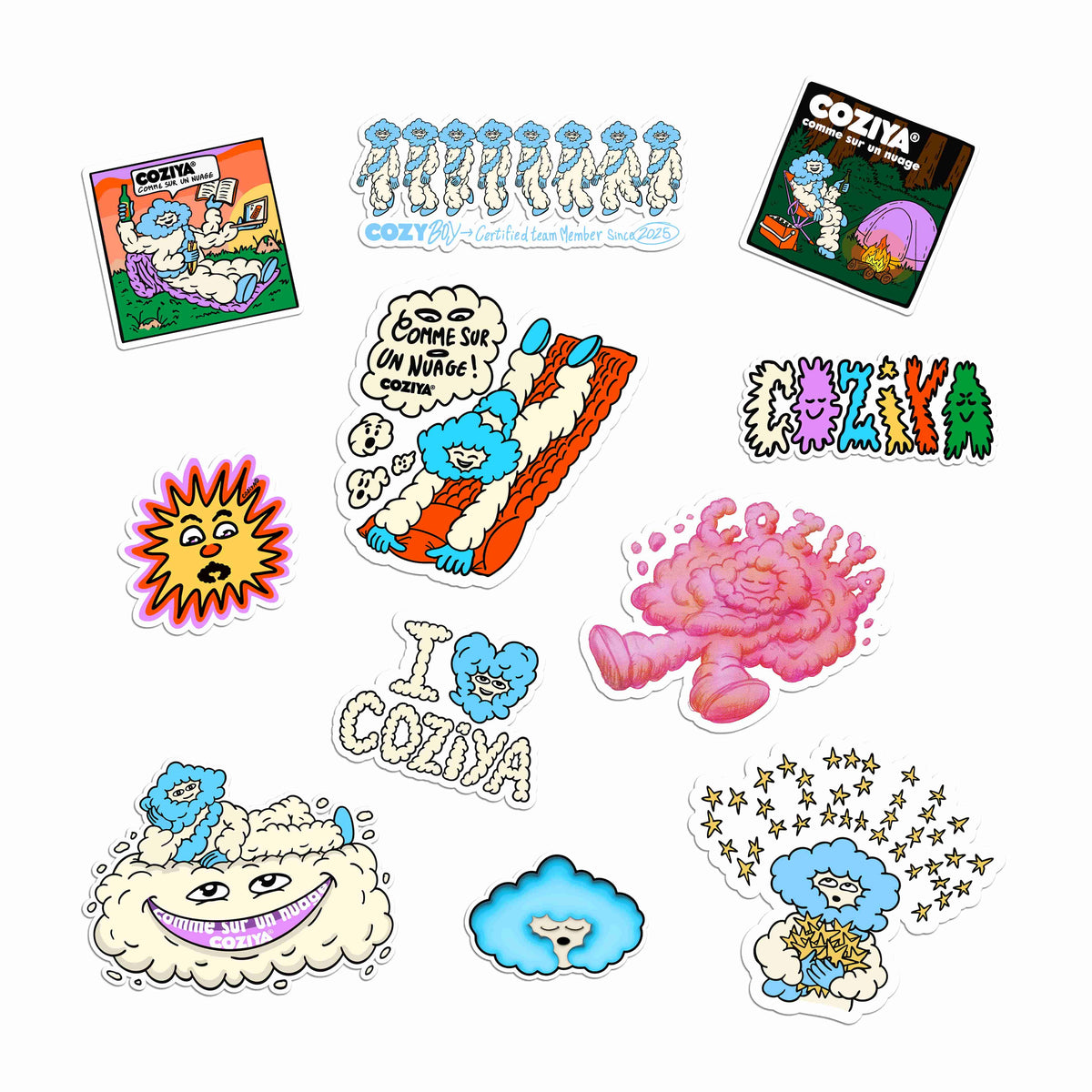 Pack de stickers Coziya (11 pcs)